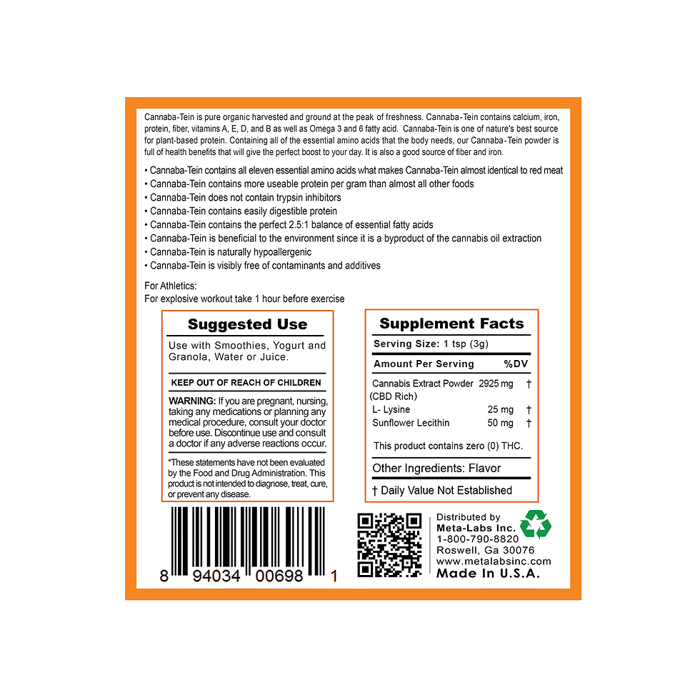Thumbnail: Cannaba-Tein PROTEIN POWDER Chocolate 1 lb