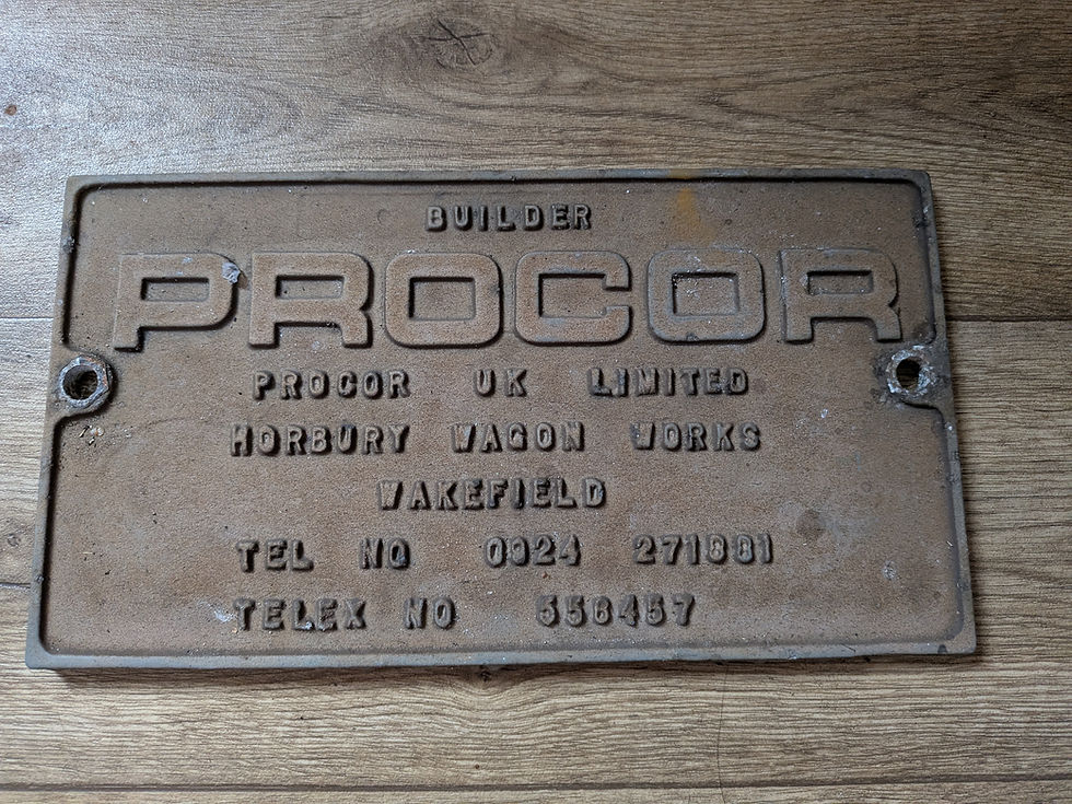 Procor Horbury Builders plate