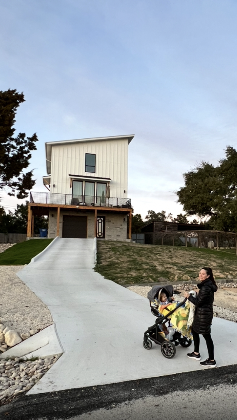 Alberto Saenz at his completed home