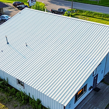White, residential flat roof