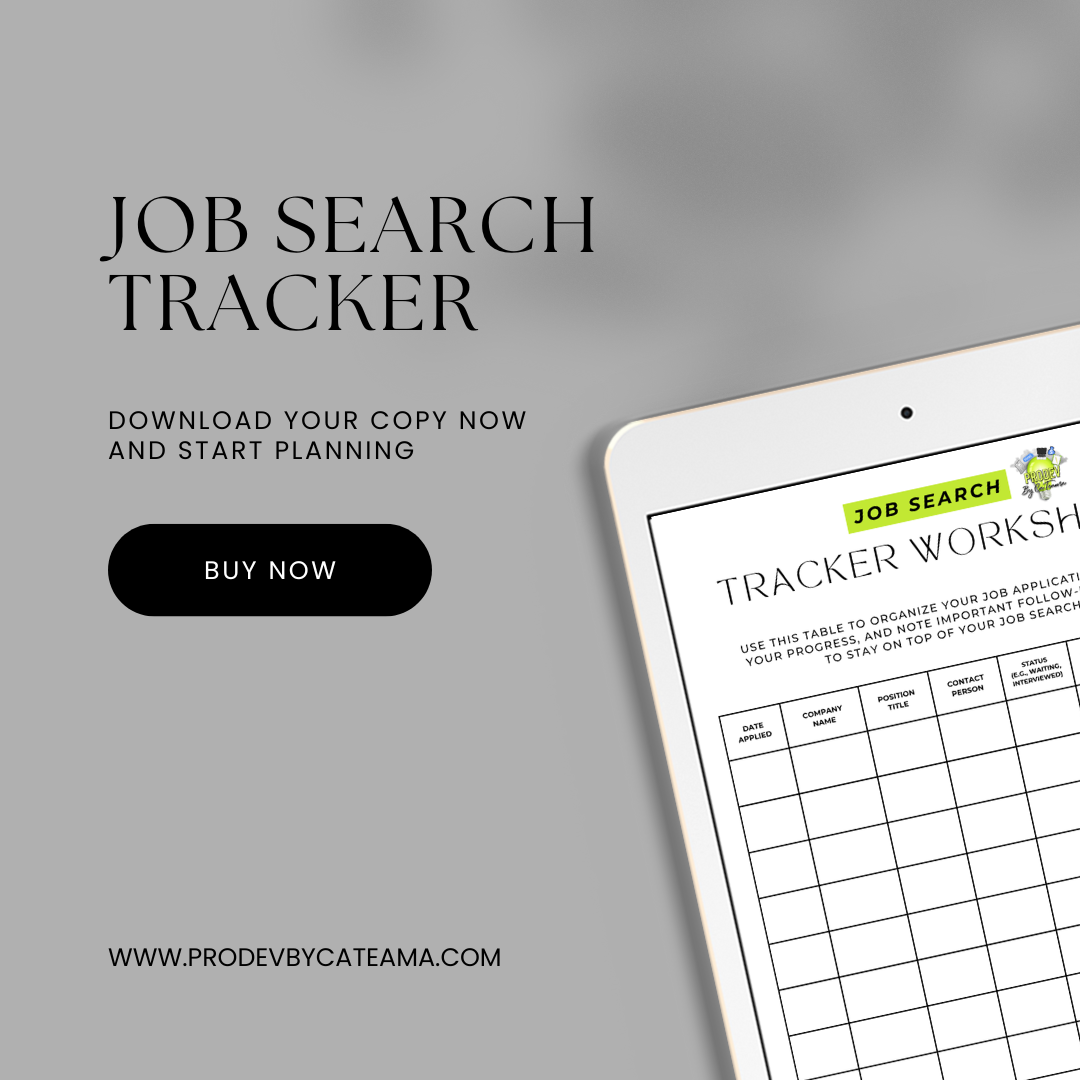 Job Search Progress Tracker Worksheet