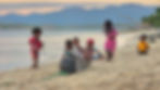 Children playing in a coastal village near Nosy Be, Madagascar.