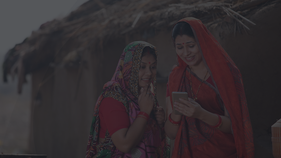 Rural Women using smartphone