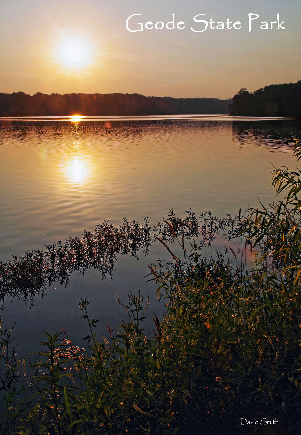 Summer sunset on the lake