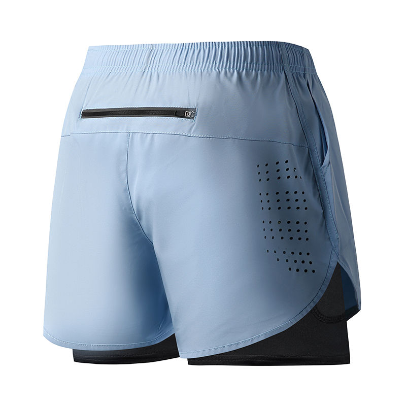 Miniatura: Shorts Masculino Esportivo Dupla Camada – Secagem Rápida para Corrida e Treino