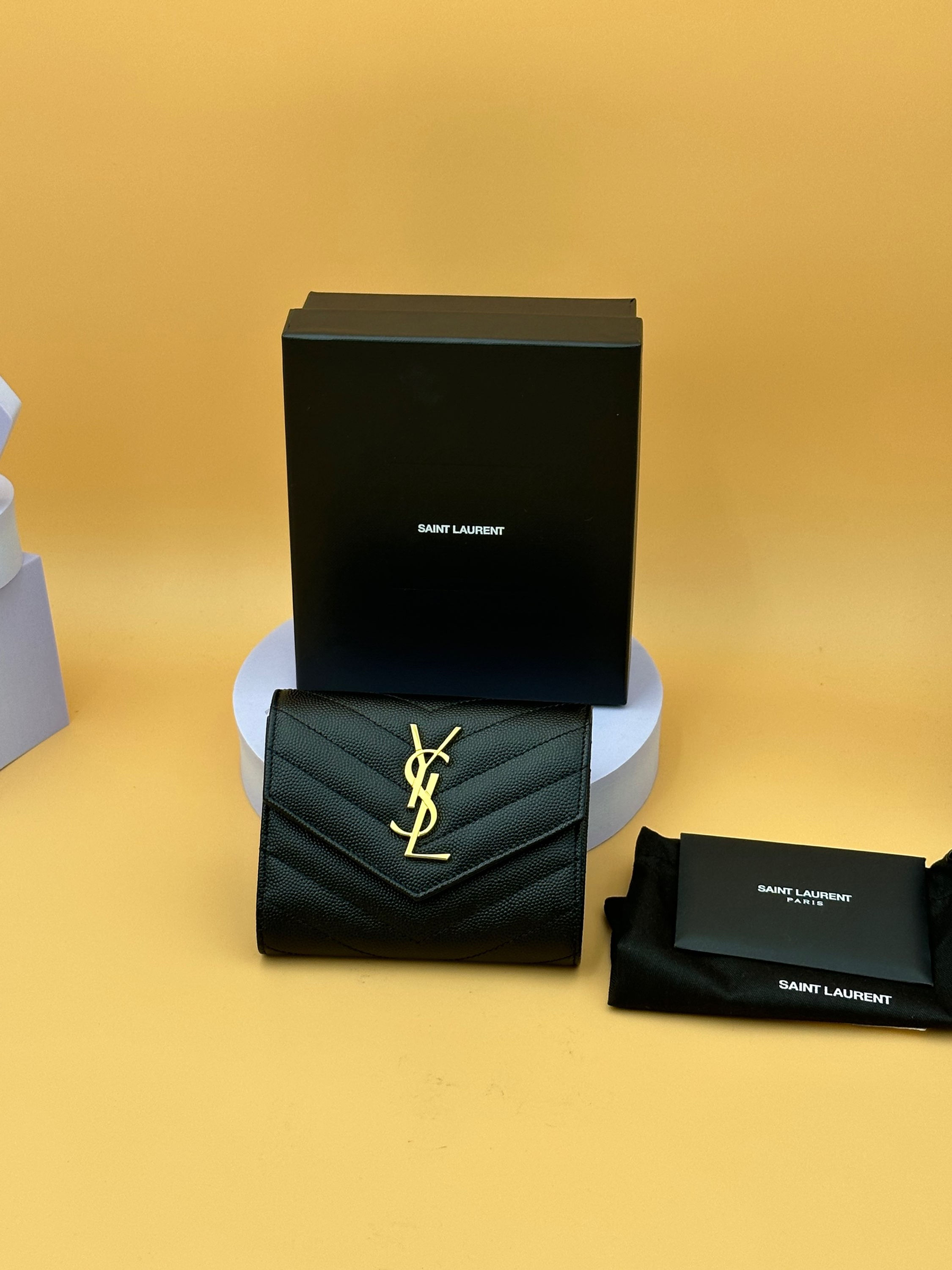 SAINT LAURENT TRI FOLD WALLET