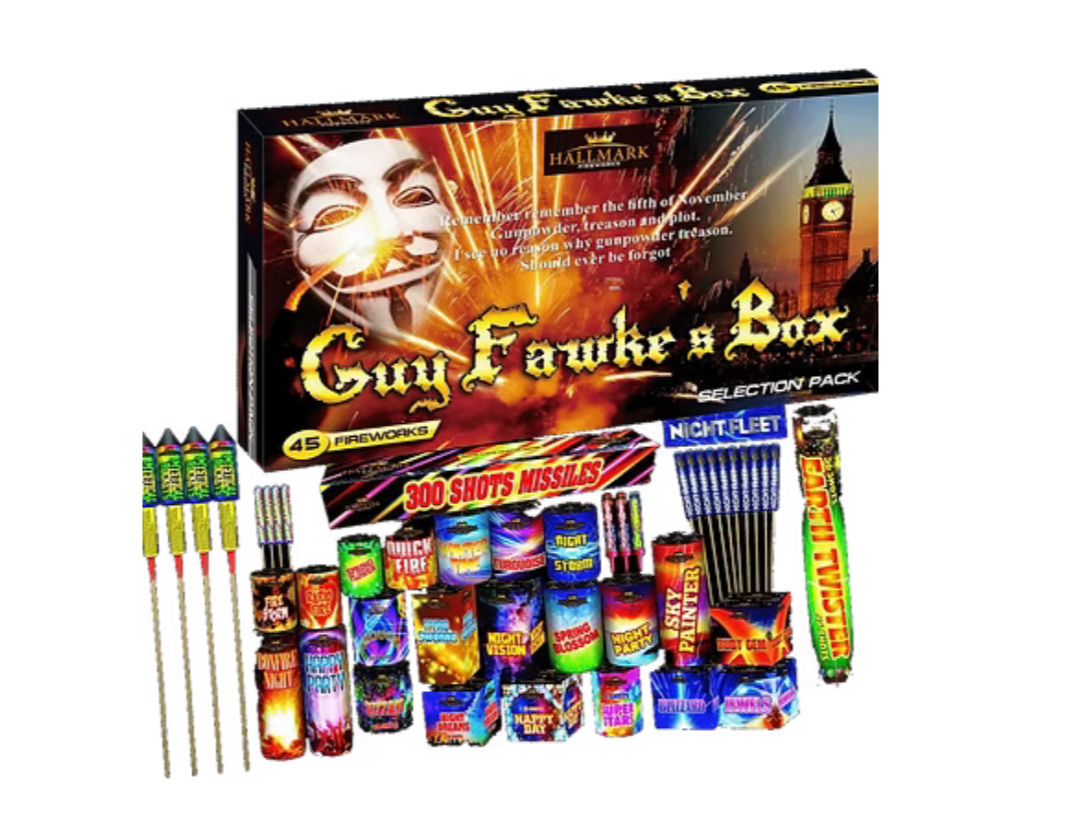 GUY FAWKE’S BOX 45 FIREWORKS