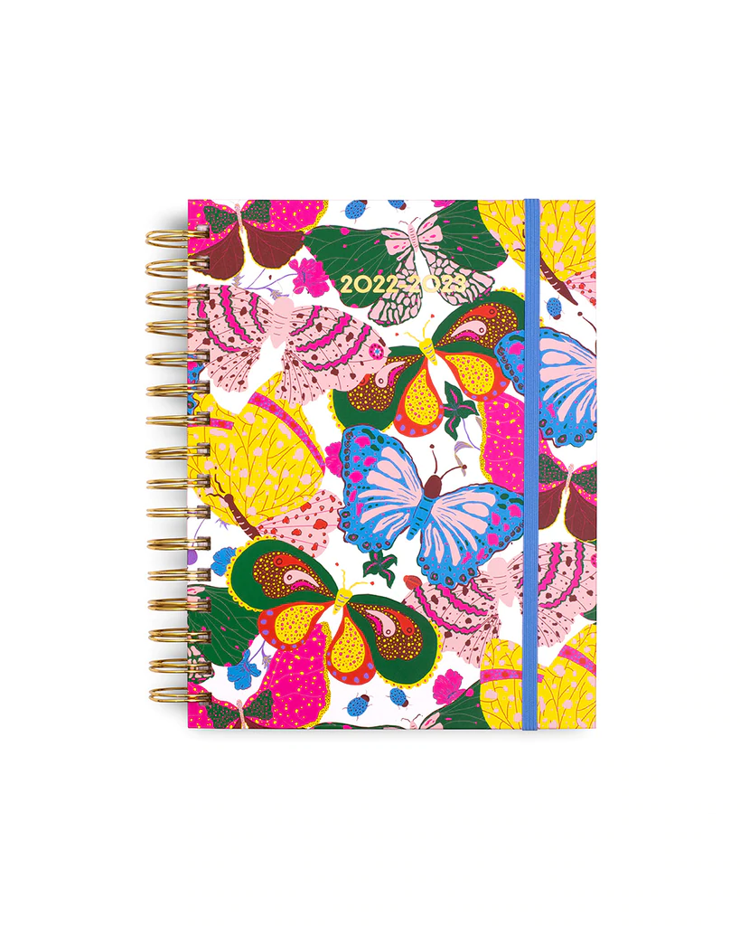 ban.do Medium 17-Month Planner - Berry Butterfly White