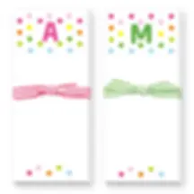 Donovan Designs Confetti Initial Skinnie Notepads