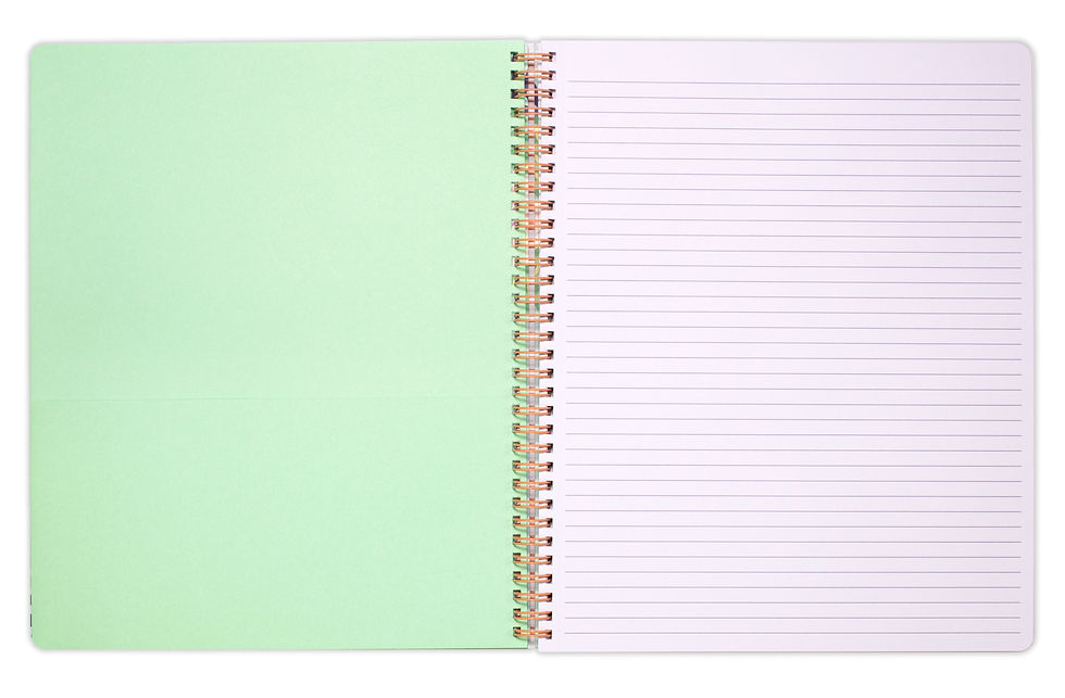Thumbnail: Large Notebook, Mint Floral