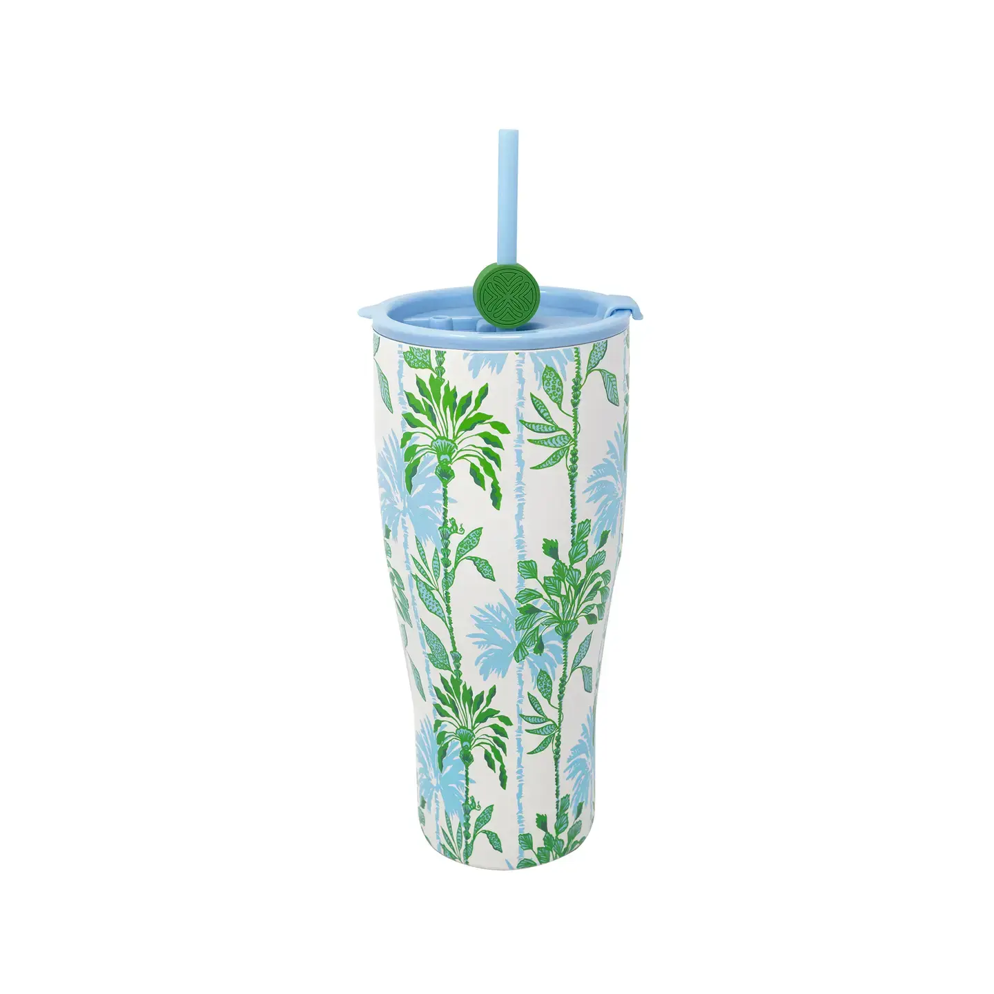 Lilly Pulitzer Stainless Steel Tumbler with Straw, Swayin in the Breeze