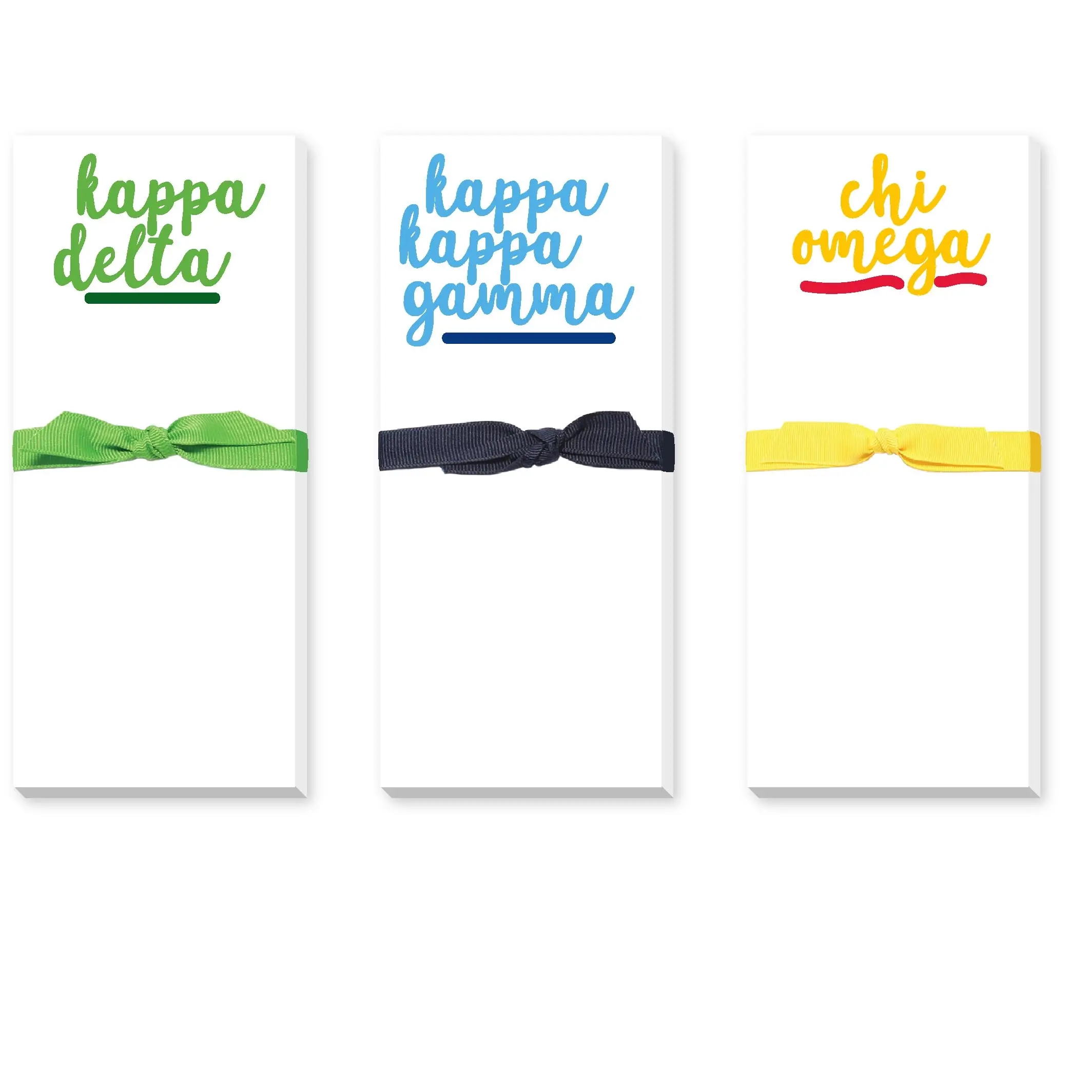 Sorority Greek Script Skinnie Notepad