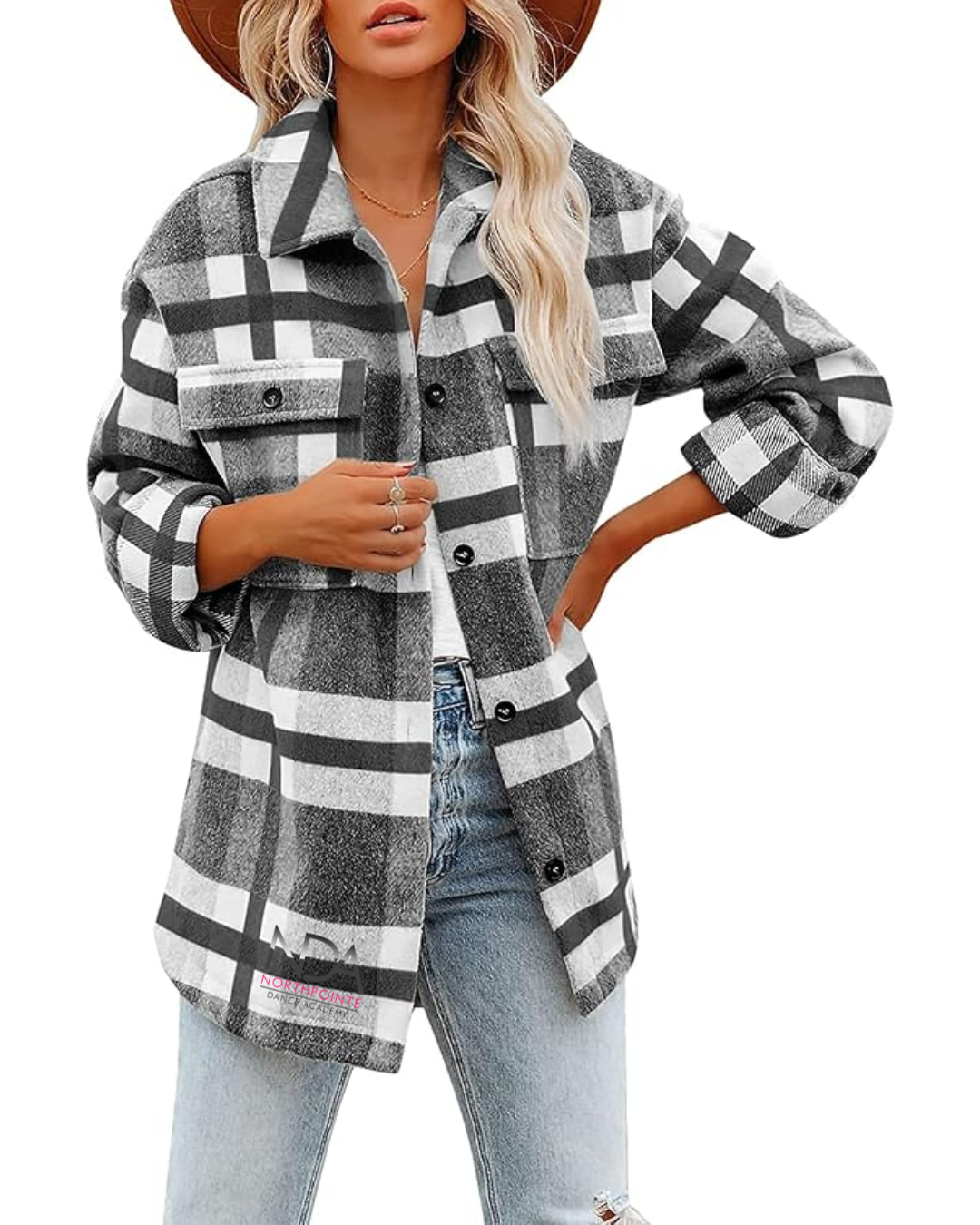 Northpointe Dance Academy Ladies Plaid Shacket