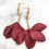 Thumbnail: Whimsical Black Girl Burgundy Trumpet Earrings