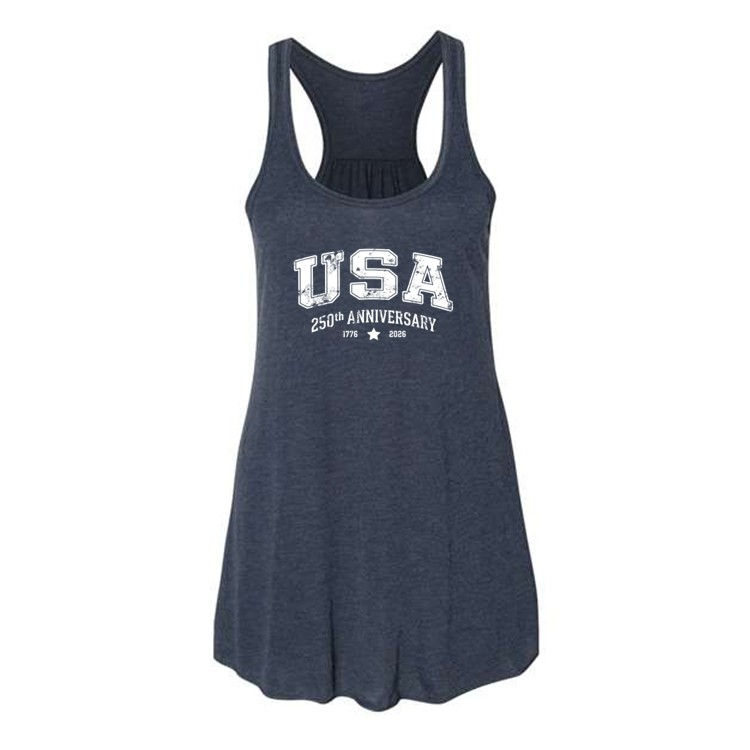 Thumbnail: USA Ladies Flowy Racerback Tank
