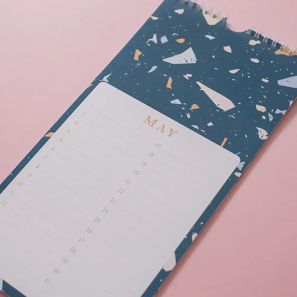 Thumbnail: Undated Birthday Calendar | Terrazzo