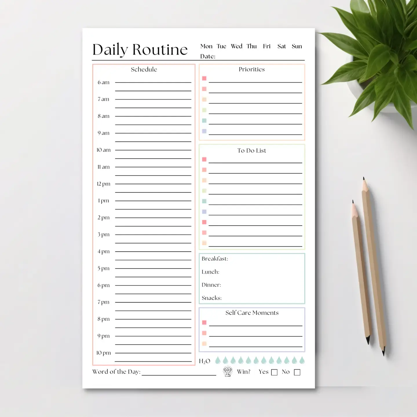 Eleventh & Taylor Daily Routine To-Do List Planner: 50 Page Tear-Off Notepad