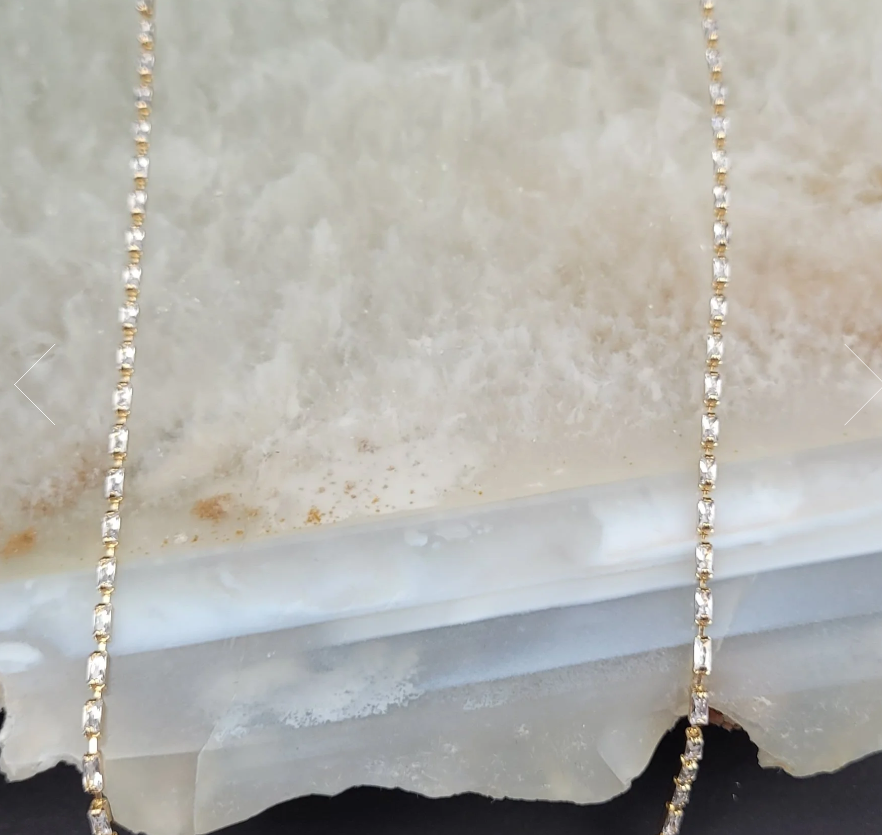 Home Team Jewelry Gold Channel Set Cubic Zirconia Necklace