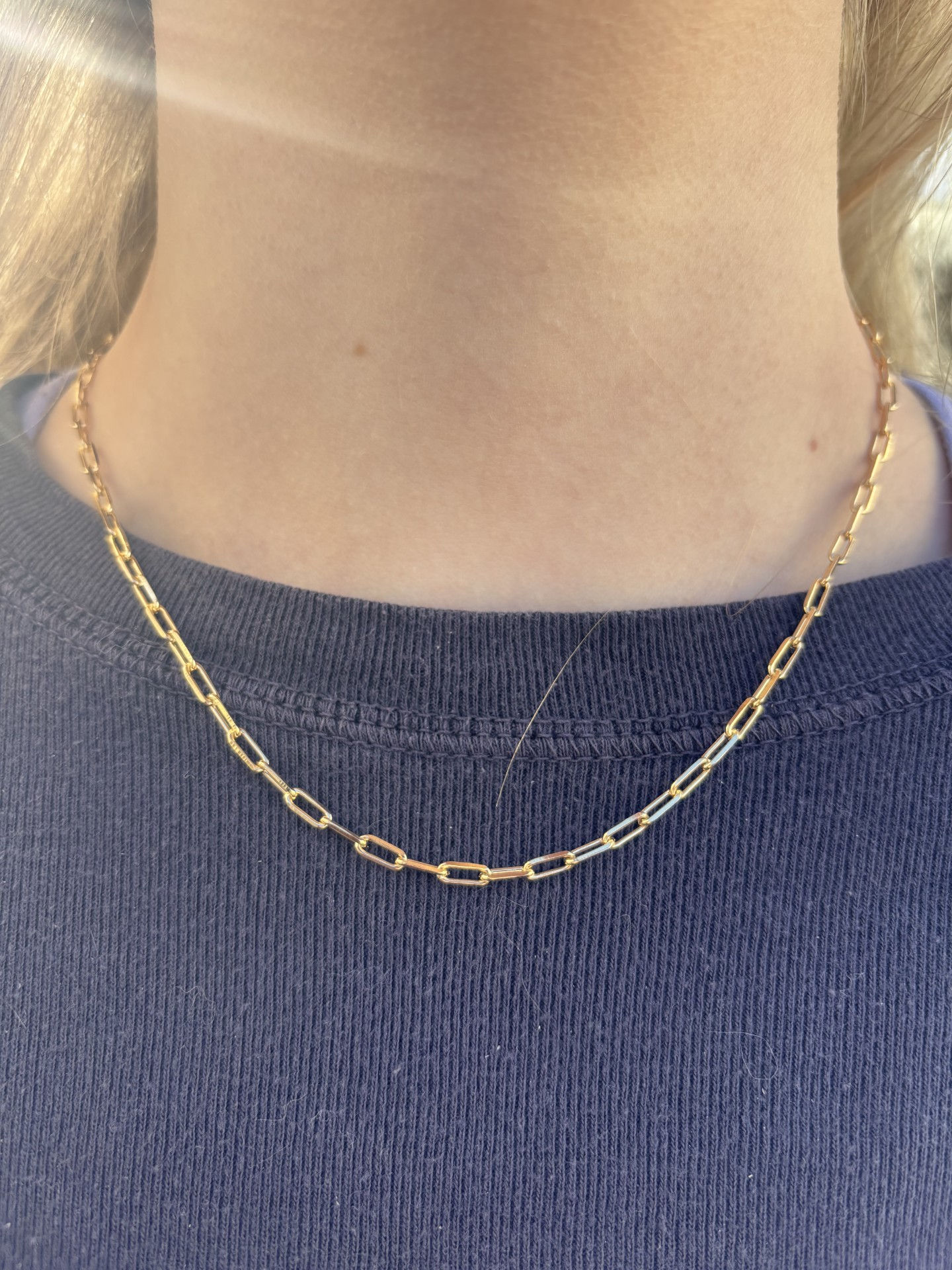 Home Team Jewelry 3mm Petite Paperclip Necklace