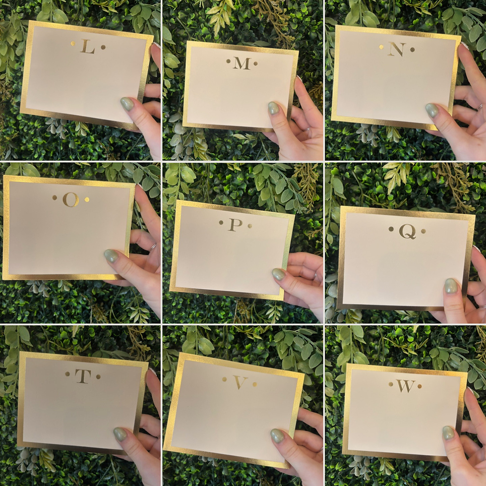 Thumbnail: Gold Foil Flat Notecard and Envelope Set
