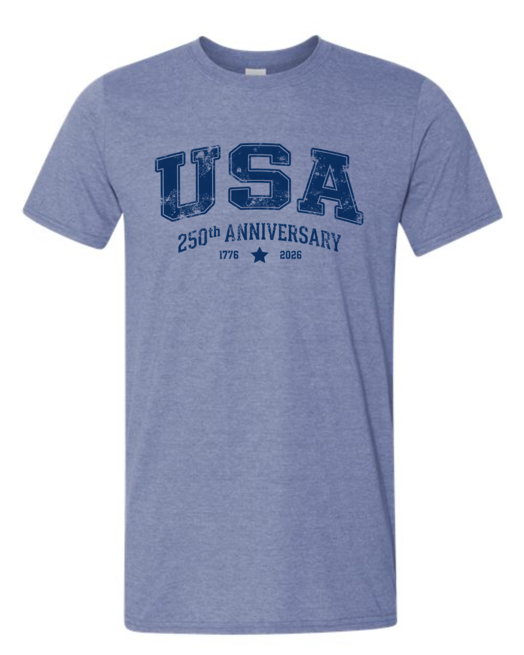 250th Heather Indigo Unisex Tee