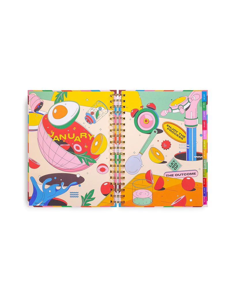 Thumbnail: ban.do Large 17-Month Planner - Rainbow Stripes