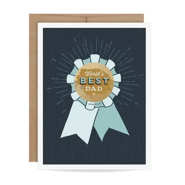 Inklings Paperie World's Best Dad Scratch-off Father's Day Card