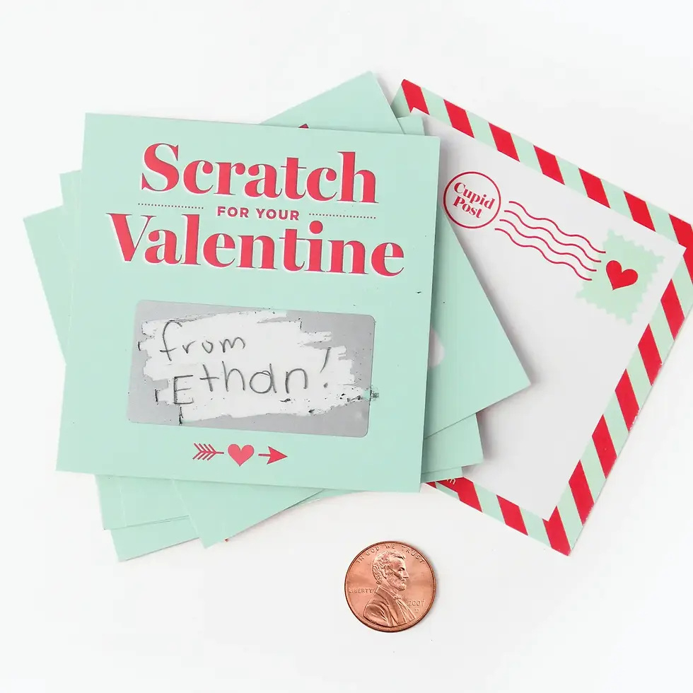 Thumbnail: Inklings Paperie Mint Scratch Off Valentines - 18pk