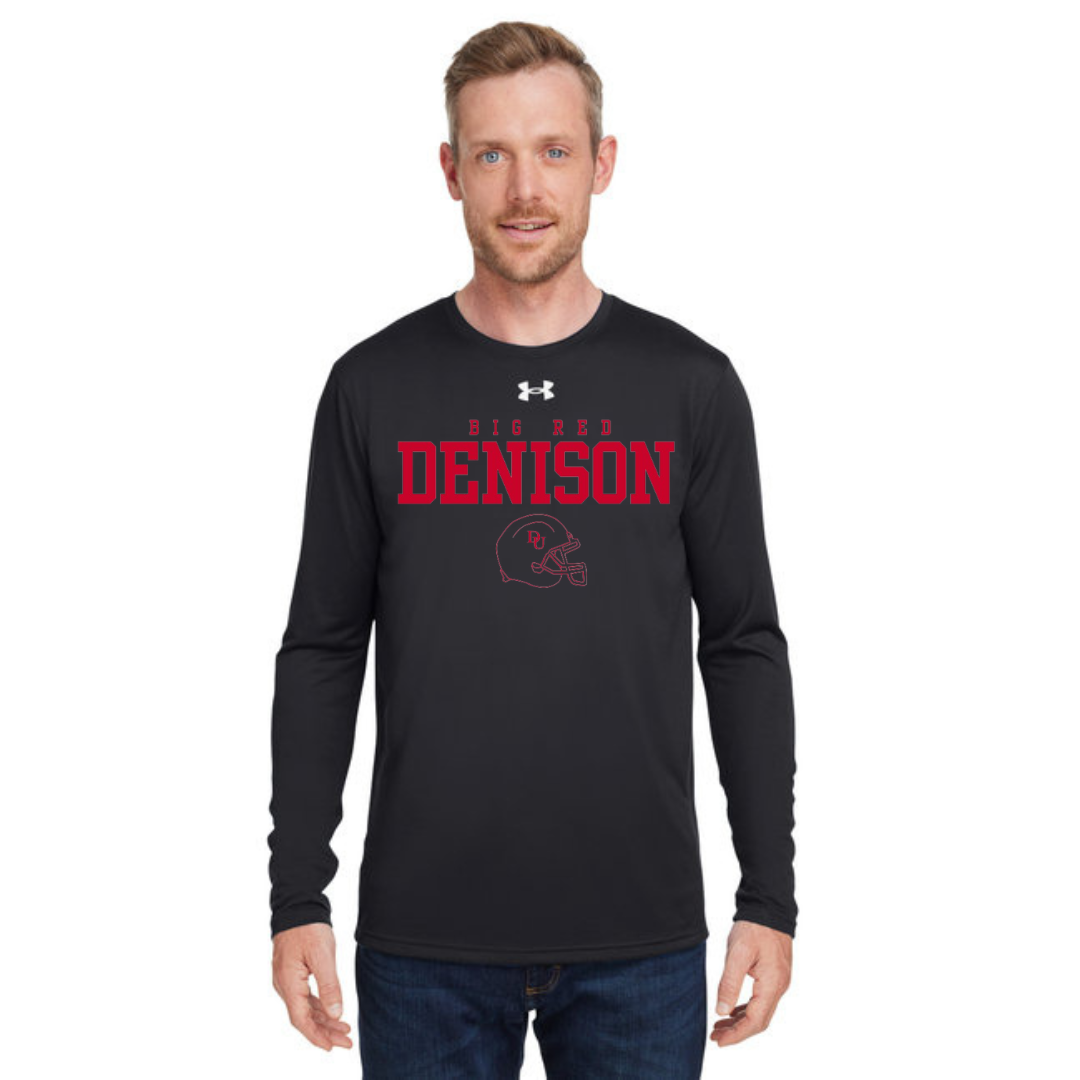 Denison Football Black Under Armour Men's Team Tech Long-Sleeve