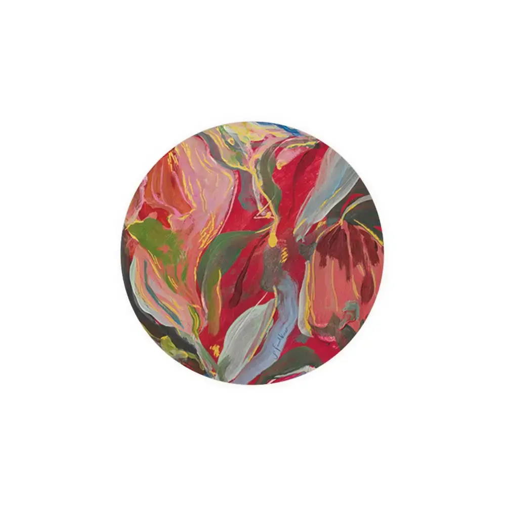 Seedlings Blue & Red Floral Coaster