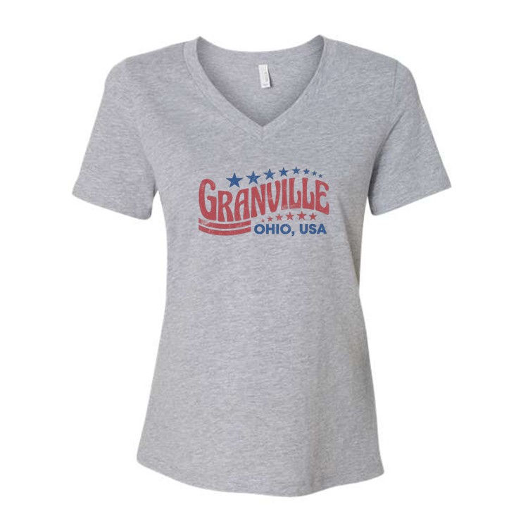 USA Ladies V-Neck Tee