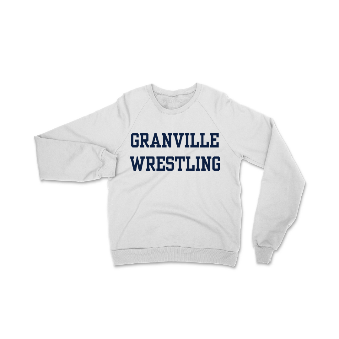 White Wrestling Crewneck Sweatshirt (Block Letters)