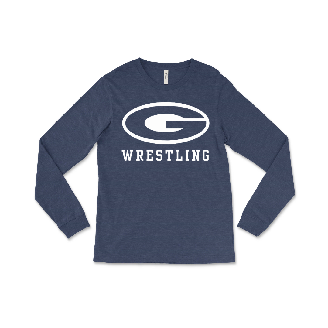 Navy Long Sleeve Wrestling Tee (Big G)