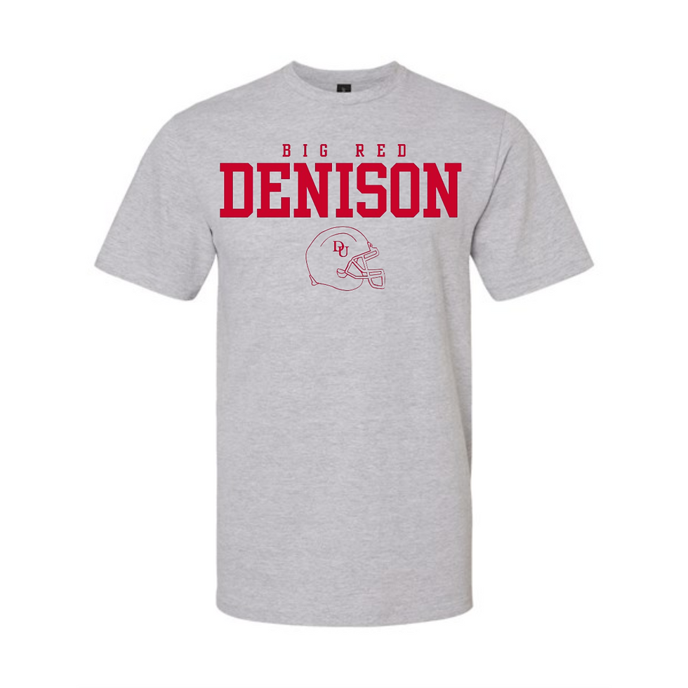 Thumbnail: Denison Football Grey Short Sleeve Tee