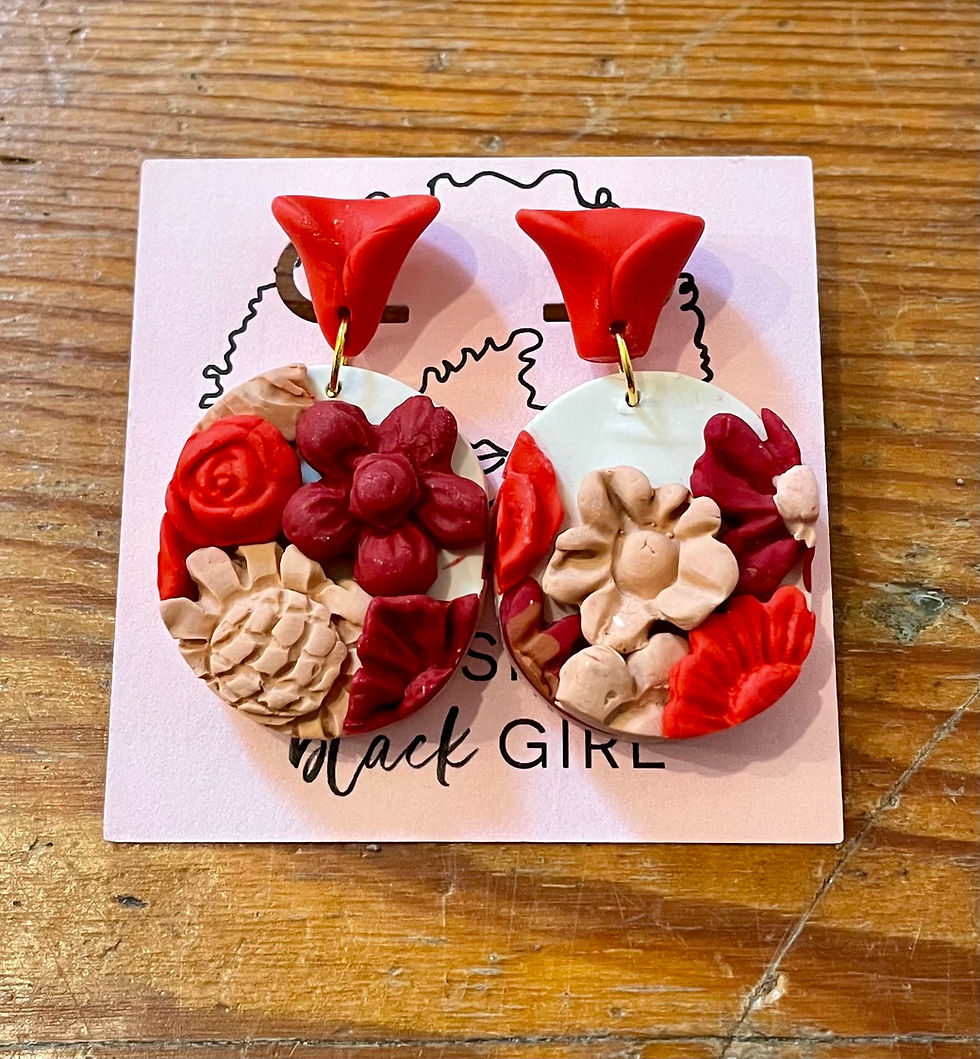 Thumbnail: Whimsical Black Girl Roses Really Smell Like Earrings