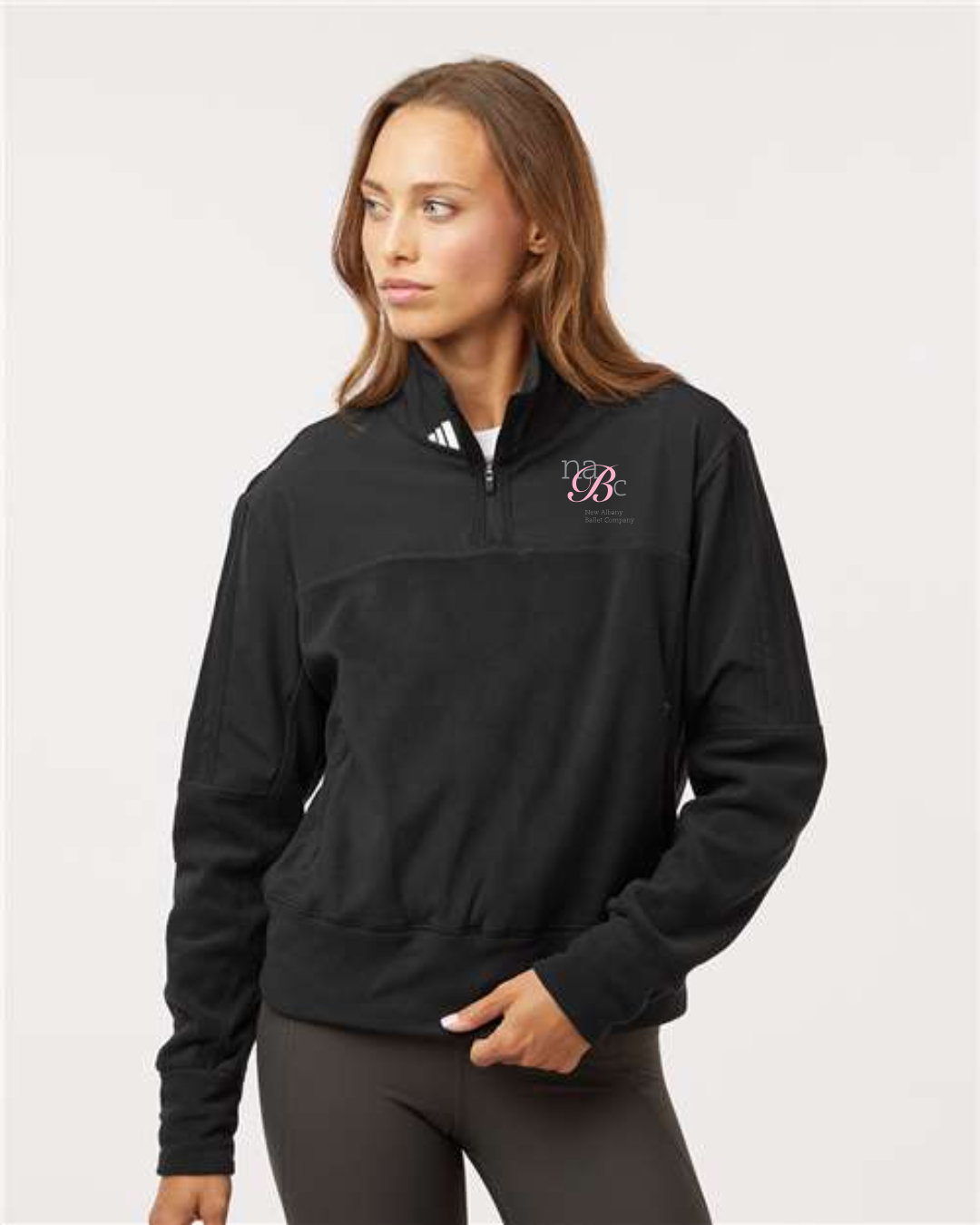 NABC Adidas Women's Fleece Quarter-Zip Pullover