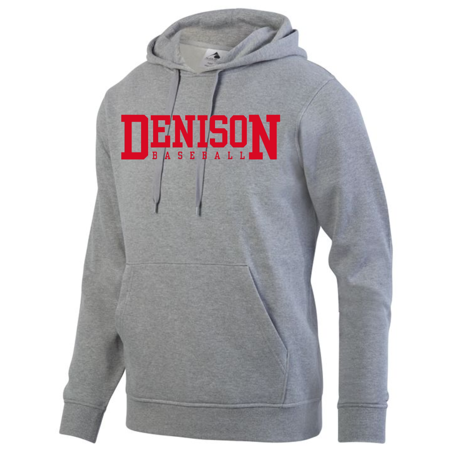 Custom Denison Baseball Grey Hoodie
