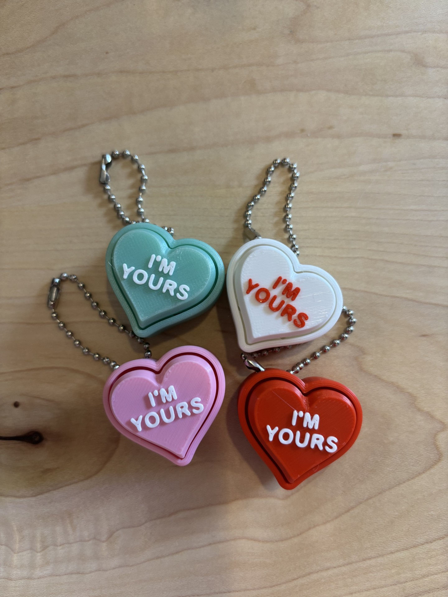 JD 3D Printing Fidget Clicker I'm Yours Keychain