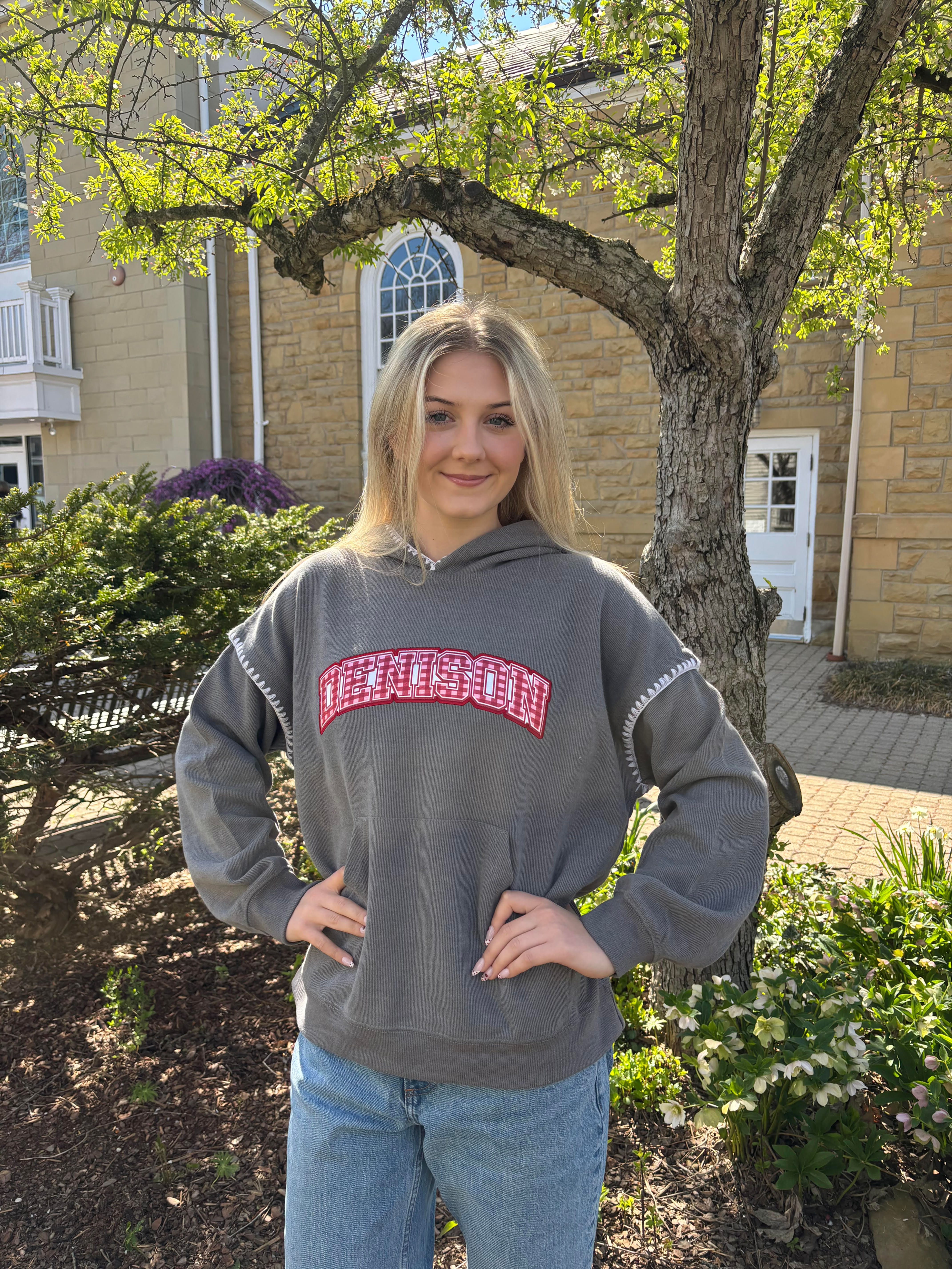 Denison Gingham Hoodie