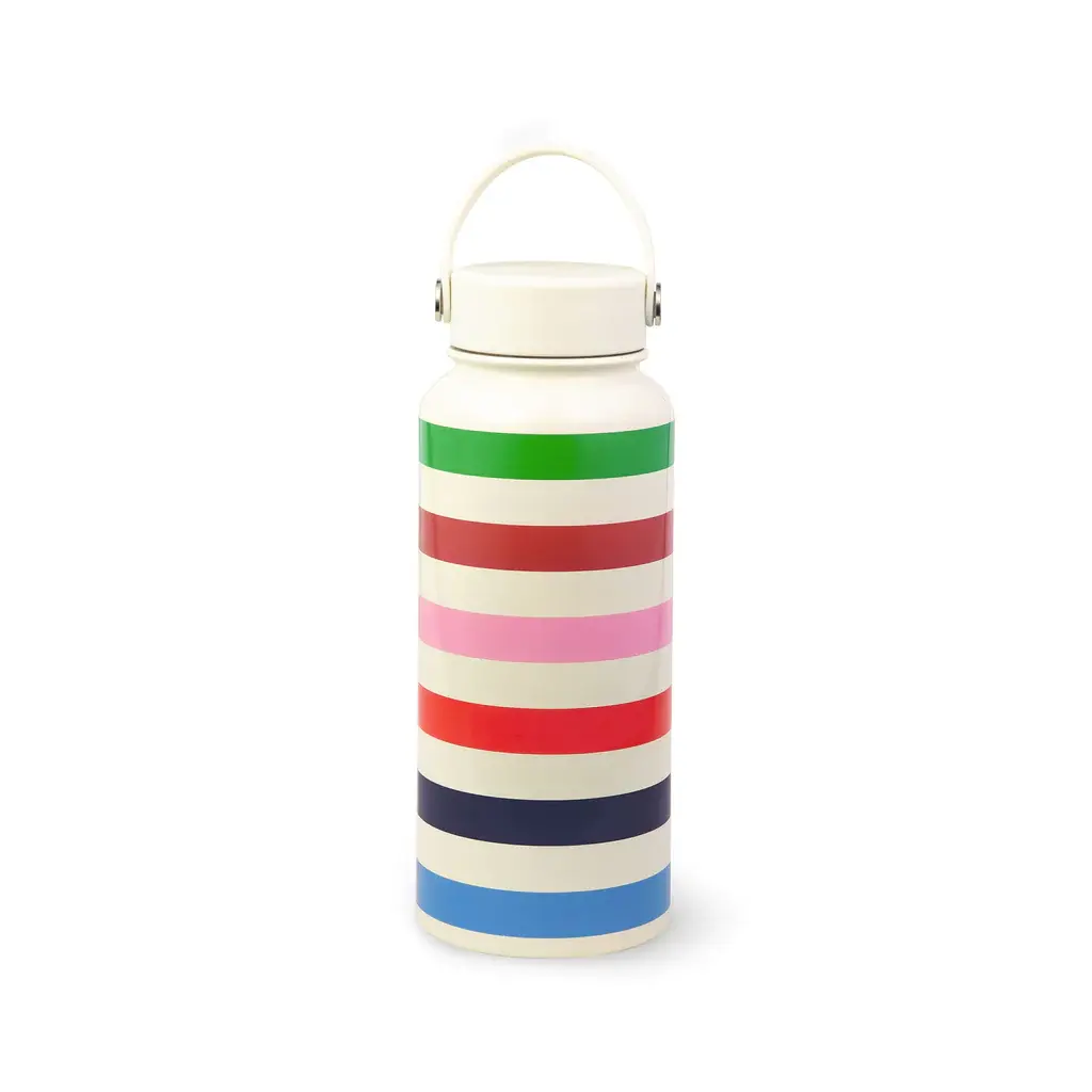 Kate Spade Stainless Steel XL Water Bottle - Adventure Stripe
