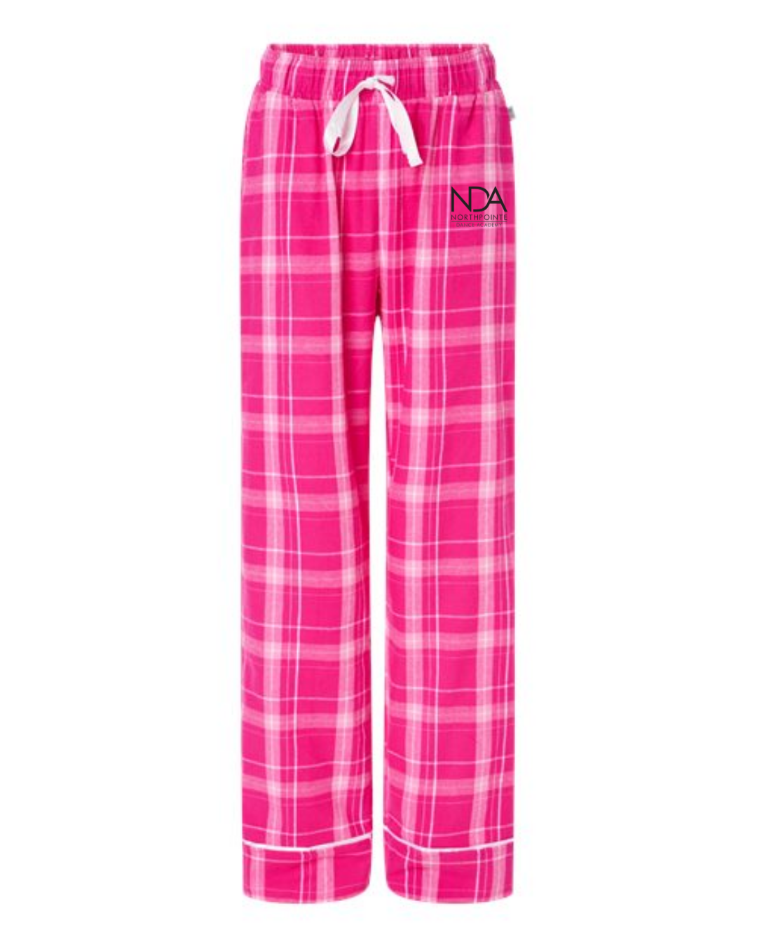 Northpointe Dance Academy Womens Wide Cuff Flannel Pants