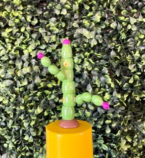 Jack Rabbit : Dark Green Cactus Push Puppet Toy