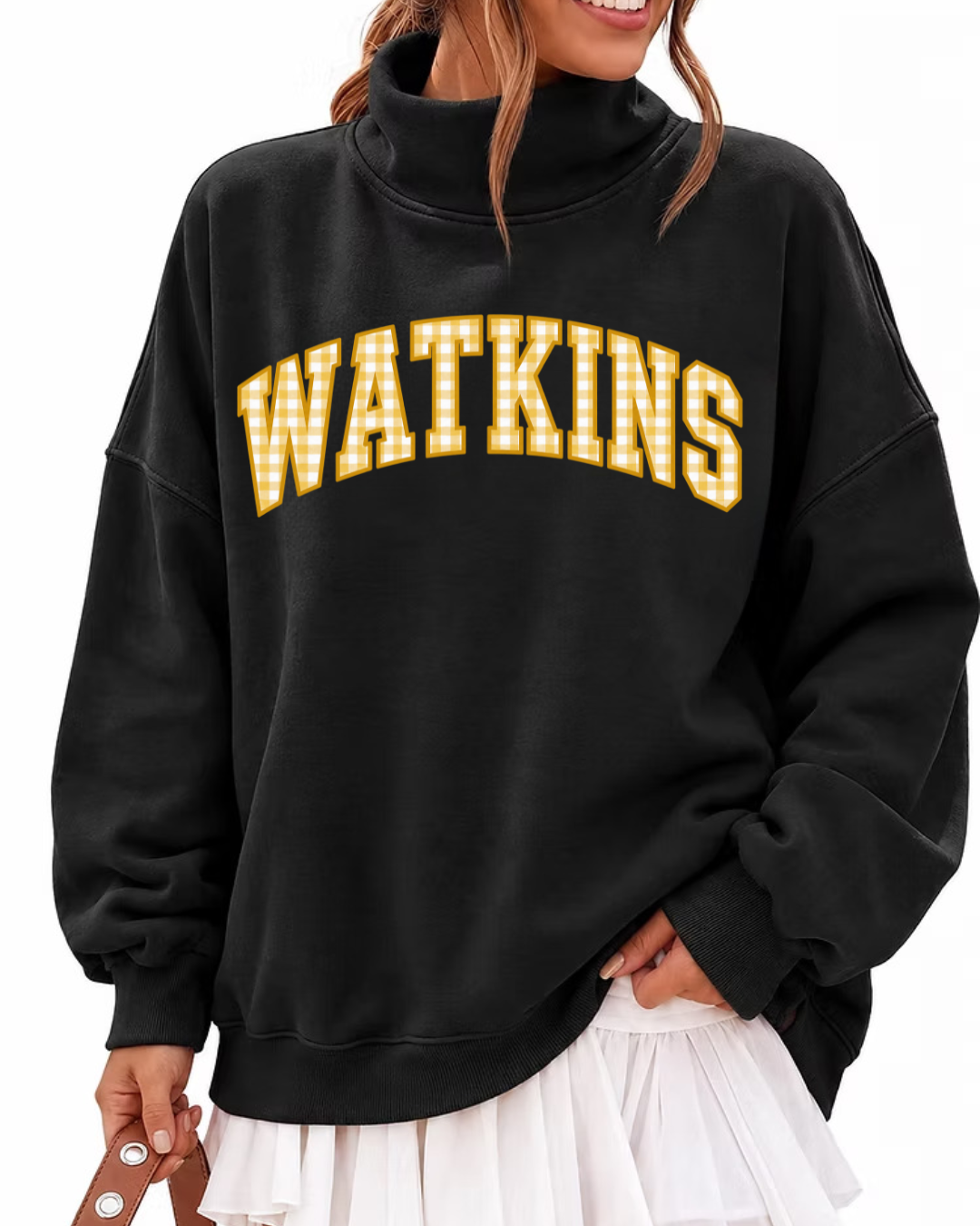 Watkins Gingham Mockneck