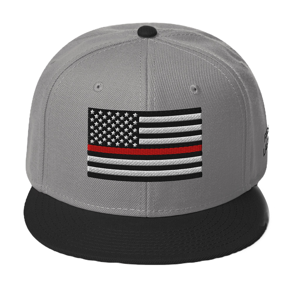 Thumbnail: Thin Red Line Fire Flag Snapback Hat