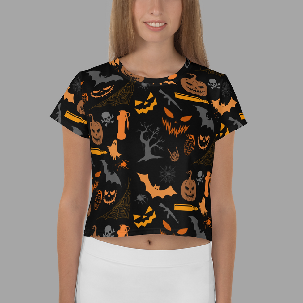 Halloween Shirt - Women's All Over Print Crop Top