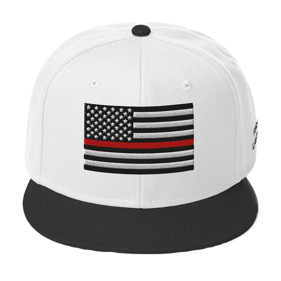 Thumbnail: Thin Red Line Fire Flag Snapback Hat
