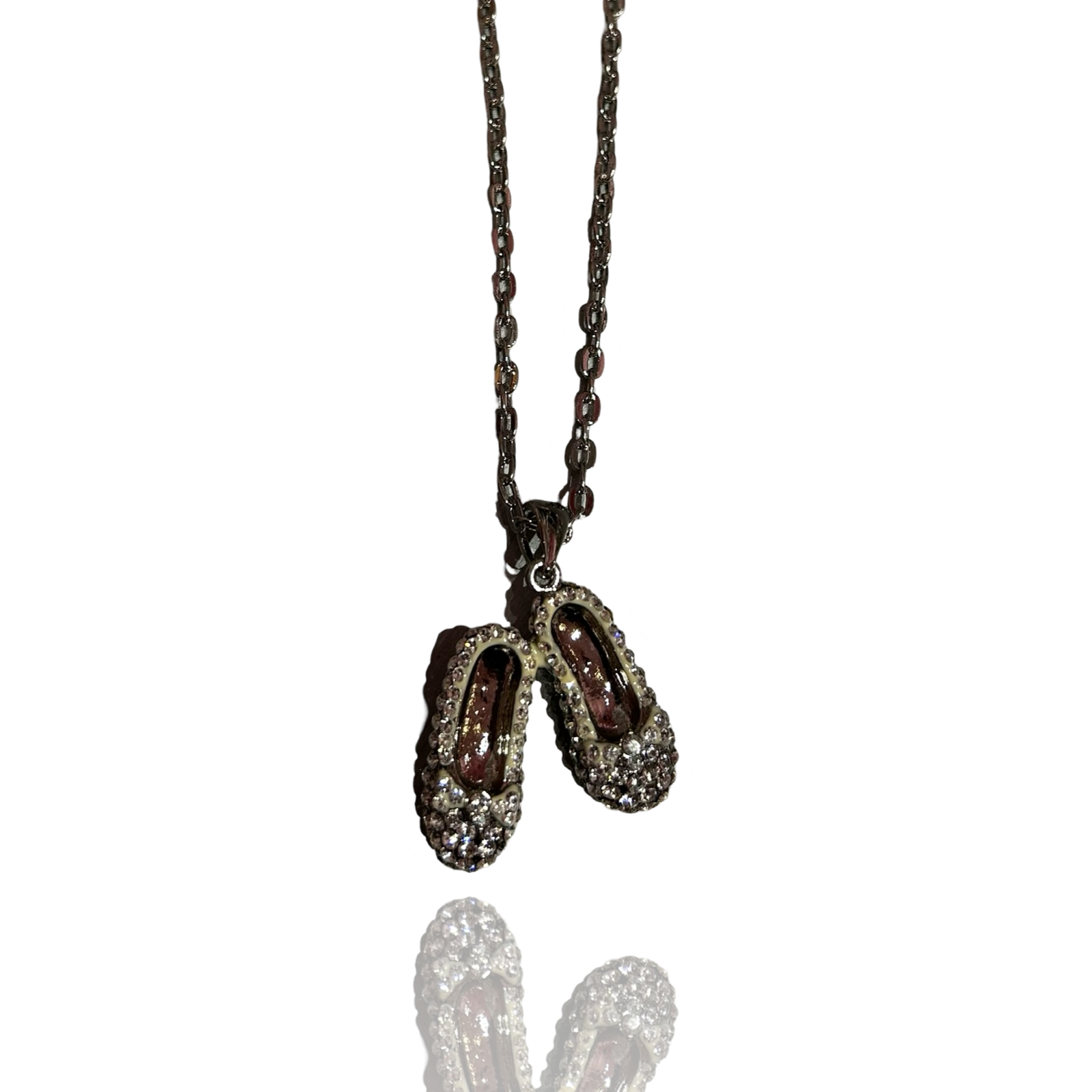 Lång Kedja - Ballerinaskor - Kristall