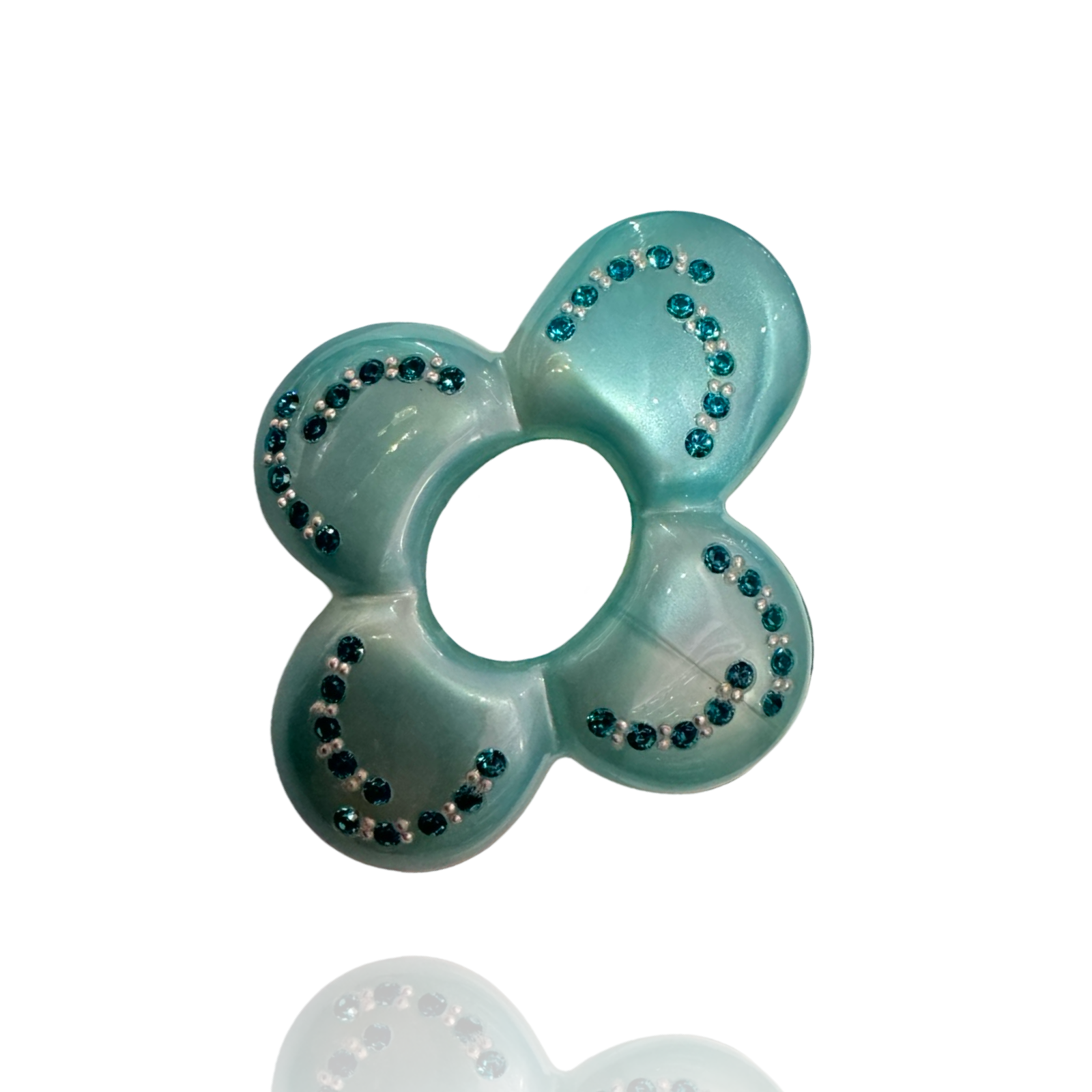 Hårspänne - Sparkle Blomma - Ljusblå