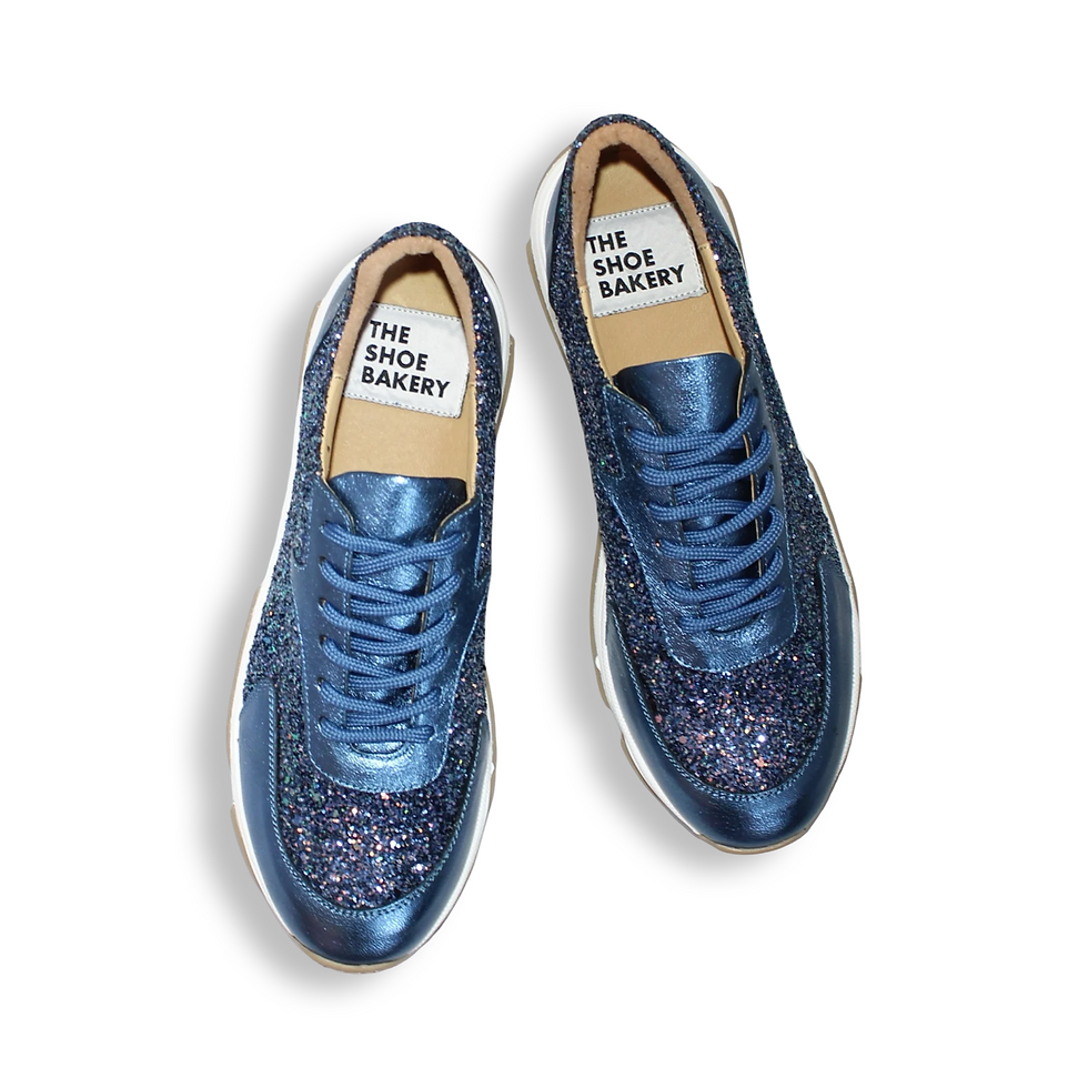 Poppy Sneaker - Galaxy blå glitter