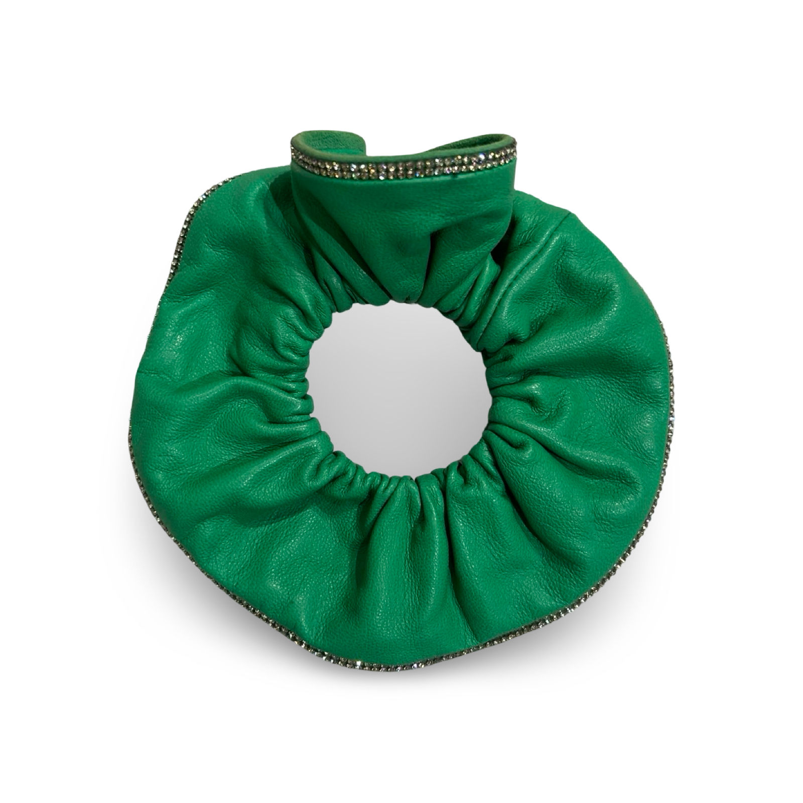 VV Läder Scrunchie Big - Grön
